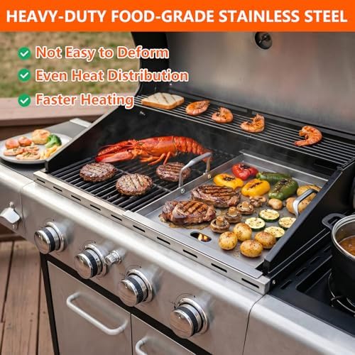 Half-Size Stainless Steel Flat Top Griddle Insert for Captiva Designs GR001 - Image 4