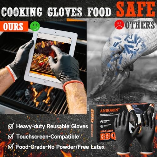 ANBOSON BBQ Gloves,Disposable BBQ Gloves Heat Resistant Cooking - Image 7