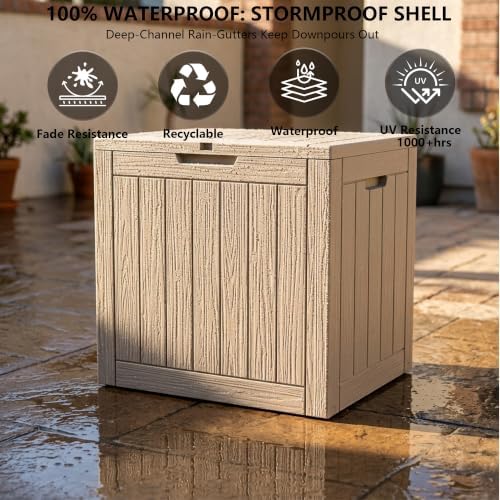 Outdoor Storage Box, 35 Gallon Waterproof Deck Box [Upgraded 3.0] - Image 4
