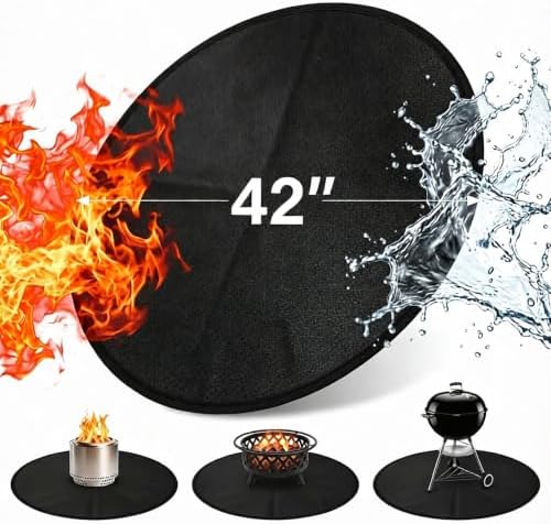 42" Round Fire Pit Mat for Solo Stove Bonfire - Fireproof Under Grill Mat for Outdoor Grill & Portable Camping Stove - Ideal Solo Stove Accessory - Image 7