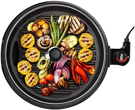 Elite Gourmet EMG6505G Indoor Electric BBQ Grill, Non-Stick, 12" by EliteGourmet