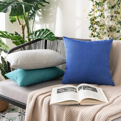 MIULEE Decorative Outdoor Pillow Covers Waterproof 18x18 Royal Blue - Image 5