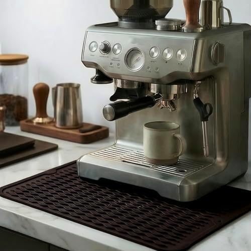 MicoYang Silicone Dish Drying Mat — Quick-Dry Ridges Counter & Sink Pad, Heat-Resistant Trivet to 450°F, Non-Slip & Dishwasher Safe, Roll-Up Storage, 18 Colors & 9 Sizes (Coffee, 16"×12") - Image 6