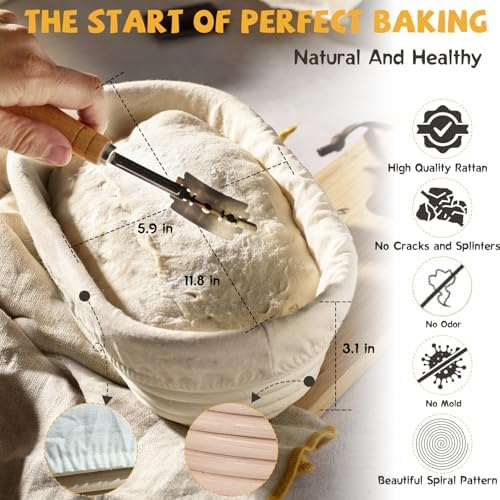 7.5QT Dutch Oven for Sourdough Bread Baking, Cast Iron Bread Pan with Lid - Image 4