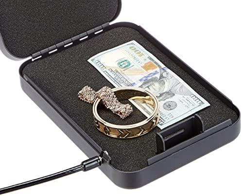 Amazon Basics Portable Security Case Lock Box Safe with Combination Lock for Documents, Valuables, Personal Items, Dorm Room, Home, Large, Black - Image 5