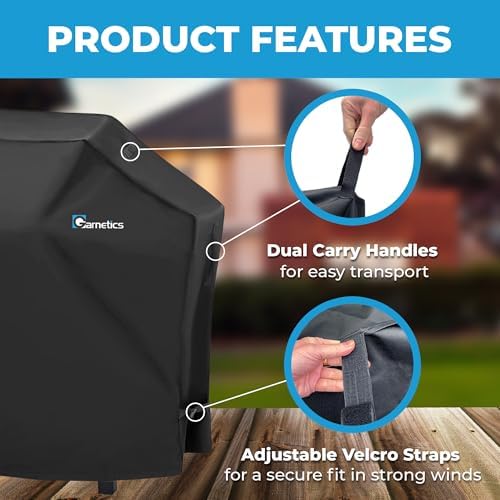 Grill Cover for Outdoor Grill, BBQ Grill Covers for Outside, Grill Cover 58 Inch, BBQ Covers Waterproof Heavy Duty Waterproof, Small to Large Durable and Convenient Universal Grill Covers - Image 4