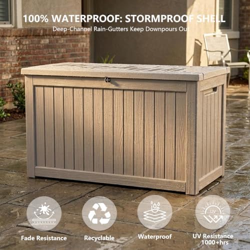 Outdoor Storage Box,270 Gallon Waterproof Deck Box [Upgraded 3.0] - Image 5
