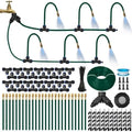 33Ft 1/4" Drip Irrigation System for Garden – 23 Adjustable Copper Nozzles, Automatic Atomizing Sprinkler System for Outdoor Plants Raised Bed, Yard, Potted Plants & Lawn - Green by Unknown