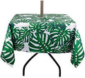 EHouseHome Outdoor Indoor 60inch SquareTablecloth with Umbrella Hole and Zipper, Waterproof Zippered Patio Table Cloths, Spring/Summer Table Covers for Backyard Circular Table/BBQs/Picnic by EHouseHome