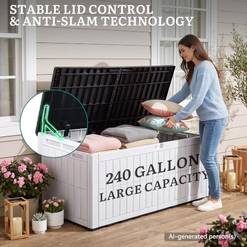 YITAHOME XXL 240 Gallon Extra Large Deck Box - Image 2