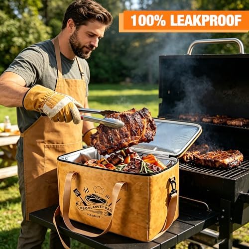 BBQ Blanket for Resting Meat,Reusable BBQ Resting Bag for Meat,Meat Brisket Resting Bag,Meat Blanket for Resting Large Barbecue Resting Blanket For Outdoor Smoker and Grilling (Yellow) - Image 2