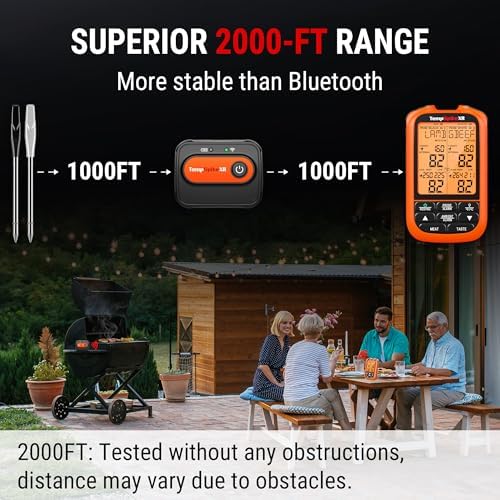 TempPro TempSpike 2000FT Wireless Meat Thermometer Digital with 2 Probes - Image 2
