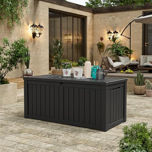KAMABOKO 160 Gallon Outdoor Storage Box Waterproof Deck Box for Patio - Image 6