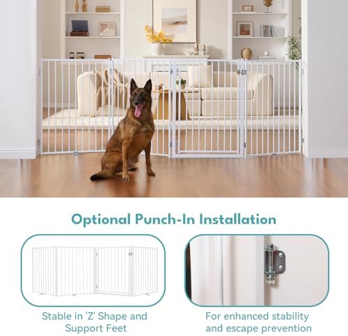 No Pawblems Freestanding Dog Gate with Door for Indoor & Outdoor, 36'' Tall - Image 4