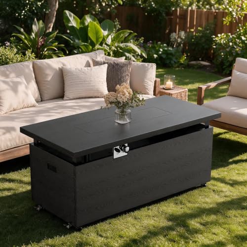 Ciays 51" 4-in-1 Propane Fire Pit Table, 60000 BTU with Glass Wind Guard - Image 2
