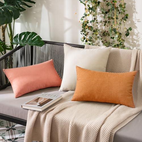 MIULEE Decorative Outdoor Pillow Covers Waterproof 18x18 Blush Pink - Image 5