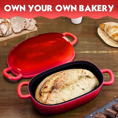 Dutch Oven 9x6 Inch, 2.5QT Cast Iron Bread Pans for Bread Baking - Image 6