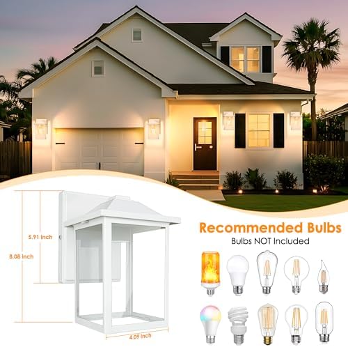 MATAMEYE Outdoor Wall Light Fixture, Exterior Waterproof Porch Lighting - Image 2