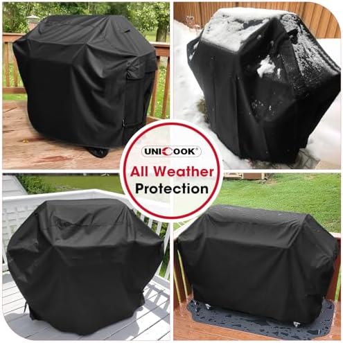 Unicook Grill Cover 55 Inch for Outdoor Grill, Heavy Duty, Waterproof, Fade Resistant, BBQ Cover with Handles/Straps/Air Vents, Compatible with Weber Charbroil Nexgrill Gas BBQs etc (Pack of 2) - Image 2