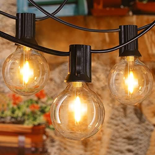 Ollny Outdoor String Lights, 25FT LED Patio Lights Waterproof Plug in by Ollny