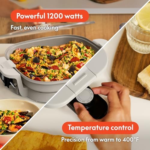 bella Fits-Anywhere™ SAUTE XL Make & Take Skillet, Non-Toxic, Oatmilk - Image 4