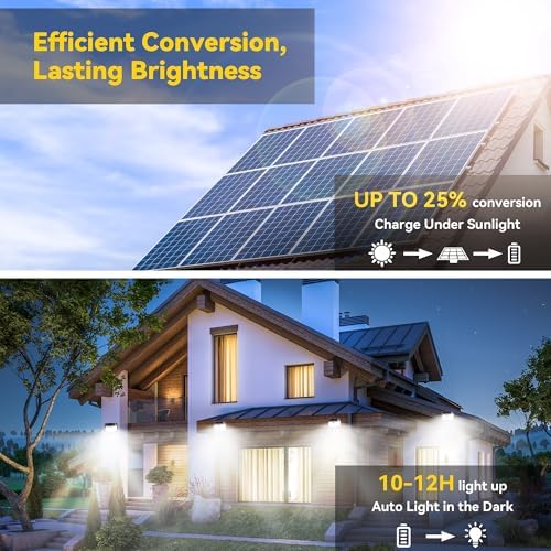 TECKNET Solar Lights Outdoor Motion Sensor Waterproof,2×231 LED + 1×416 LED - Image 5