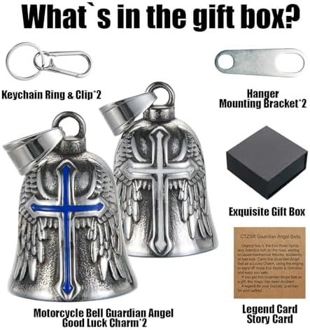 Motorcycle Bell Guardian Angel Gremlin Lucky Charm Gift For Riders - Image 6