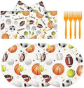 75PCS Sports Birthday Party Decorations, 7Inch Sports Theme Party Plates and Napkins Baseball Football Soccer Basketball Volleyball Disposable Tableware Set Party's Supplies for Birthday Baby Shower by Unknown
