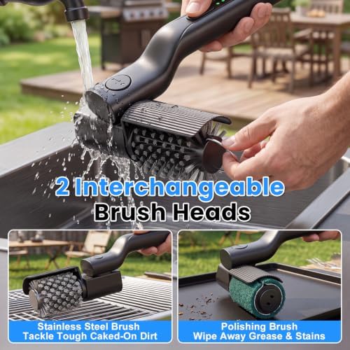 Electric Grill Brush for Outdoor, 2600mAh Cordless BBQ Grill Cleaner - Image 6