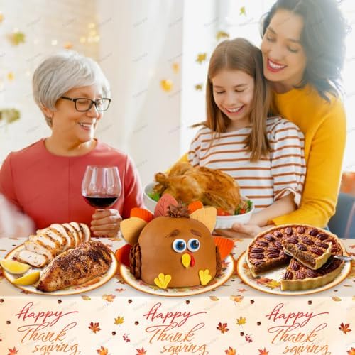 20 Pcs Happy Thanksgiving Party Disposable Paper Plates Fall Themed 9 Inch Round Dinner Plates for Autumn Party Decorations (Autumn Harvest Crops) - Image 2