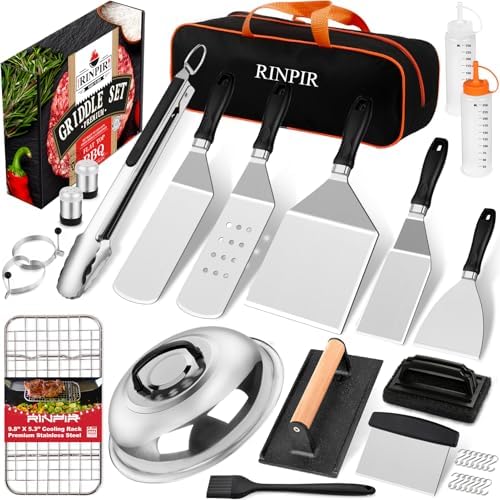 RINPIR 33PCS Griddle Accessories Kit for Blackstone with Melting Dome by RINPIR