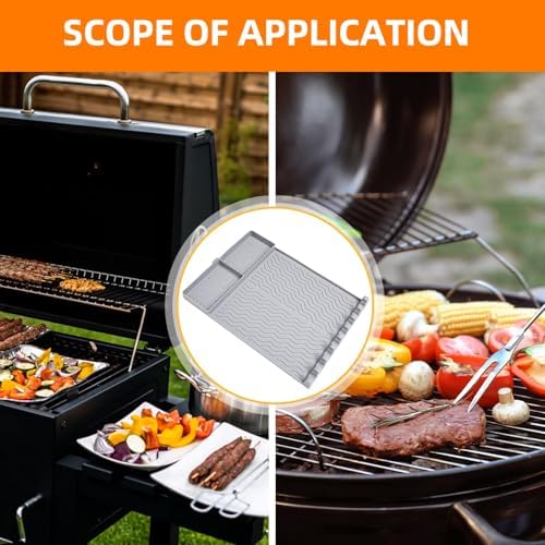 Silicone Grill Mat for Flat Top, Heat Resistant Griddle Tool Mat, Gray - Image 5