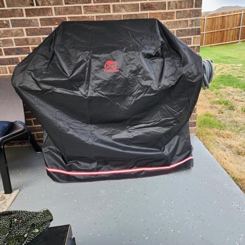Turtle Life BBQ Grill Cover, 64 Inch Heavy Duty Waterproof 4-6 Burner Barbecue Gas Grill Covers for Weber Genesis Char-Broil Deluxe Royal Gourmet GA Series, Black - Image 5