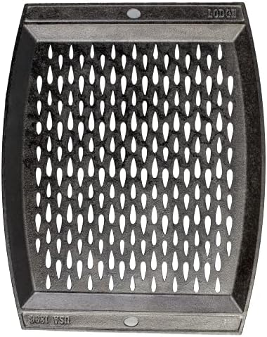 Lodge Pre-Seasoned Cast Iron Rectangle Grill Topper, 15 Inches - Image 2