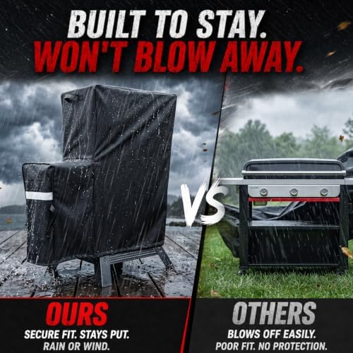 Utheer Grill Cover for Masterbuilt 30/40 Inch Slow and Cold Smoker Side Box - Image 5