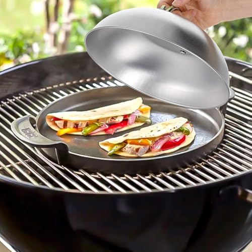 2 Pcs 9 Inch Stainless Steel Griddle Melting Cheese Dome Wok Lids- Commercial Grade Basting and Steaming Cover- Best for Use in Flat Top Grills - Image 5