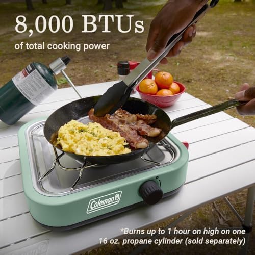 Coleman Cascade 18 1-Burner Camping Stove, Portable Cooktop, 8000 BTUs - Image 2