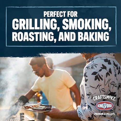 Kingsford Craftsmoke Premium Grilling Wood Pellets, Grillmasters Choice Cherry, Hickory, and Oak BBQ Pellets for Grilling, 100% Natural Hardwood, 20 pounds - Image 6