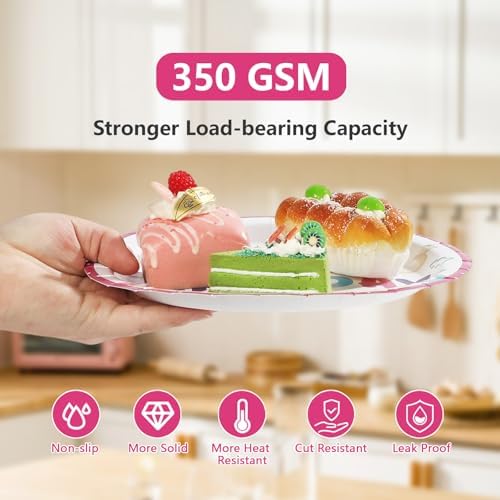 96Pcs Pink Baking Birthday Party Decorations, Serves 24 - Image 4