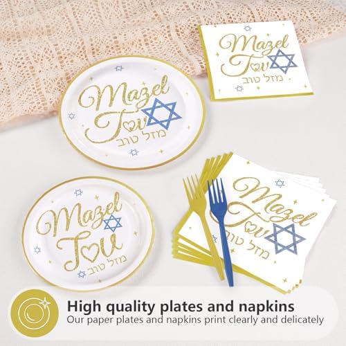 96Pcs Mazel Tov Congratulations Party Decorations, Serves 24 - Image 4