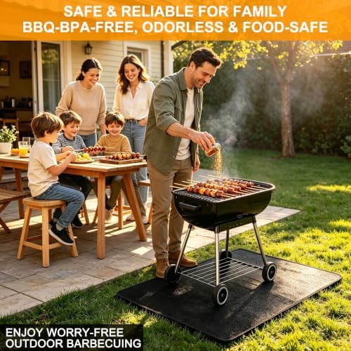 65×39 inch Under Grill Mats for Outdoor Grill,Fire Resistant Mat - Image 5