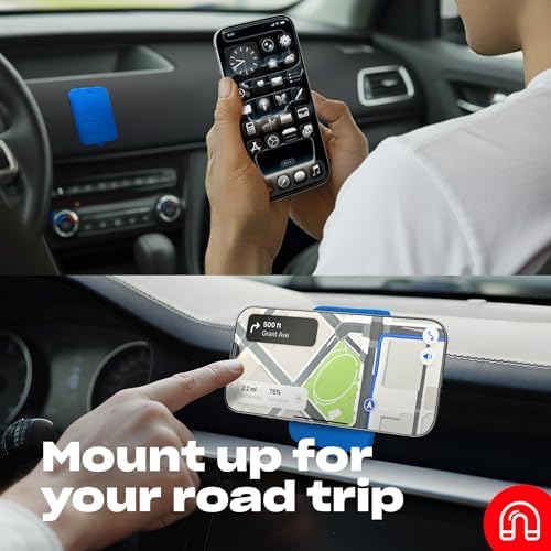 OCTOBUDDY Magnet - Dual Magnetic & Suction Phone Mount - Baby Blue - Image 5