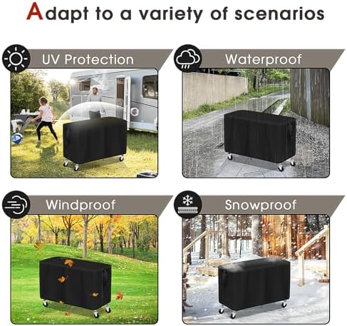 Prep Table Cover, Service Cart Cover for WEN 73009 500-Pound Service Utility Cart Waterproof Rolling Tool Carts Grill Table Covers - 42"Lx17"Wx31"H - Image 5