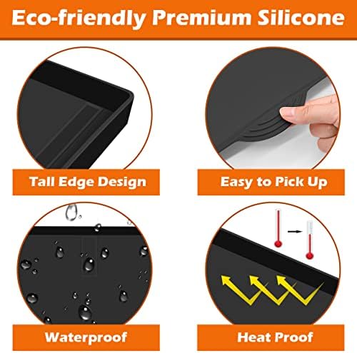 36 inch Griddle Mat Silicone for Blackstone, Magnetic Protective Cover for Blackstone Mats Griddle Top Covers Protector Outdoor-Black - Image 5