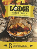 Lodge Parchment Paper Dutch Oven Liner, 20 Inches, 8 Pack by Lodge