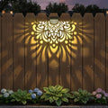 4 Pack Solar Fence Lights Outdoor Wall Lights Plastic Solar Powered Deck Step Stair Lights Mandala Theme Waterproof Fence Solar Light for Garden Post Patio Yard Decor, Gardening Gifts for Women Mom by EKQ