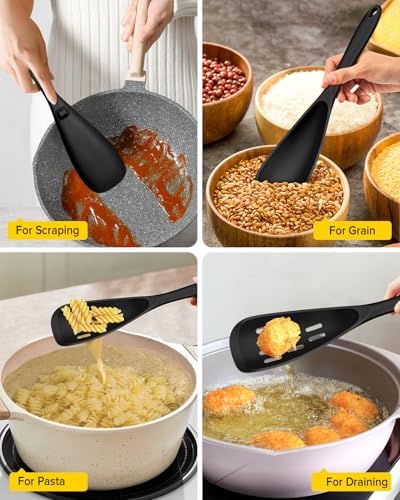 BUNDLEPRO Silicone Cooking Spoons for Nonstick Cookware, One-Piece, 2 Pack - Image 5