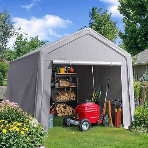Quictent 8x12FT Long Storage Shelter Portable Shed with Roll-Up Door&Vents by QUICTENT