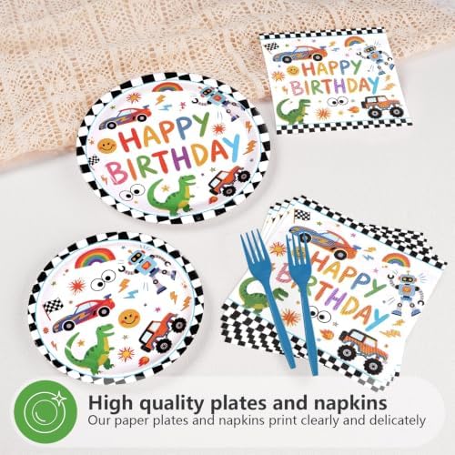 96Pcs Monsters Truck Birthday Party Decoration, Serves 24 - Image 4