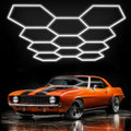 LZHOME Hexagon LED Garage Light: Super Bright 39600LM 11 Grids Hexagon Garage Light, 5000K Honeycomb Lights Ceiling for Garage, Warehouse, Car Detailing Shop, Exhibition Hall, Gym by LZHOME